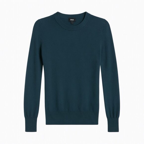 Theory Sweater Women's P Teal Pullover Crew Neck - Picture 1 of 11